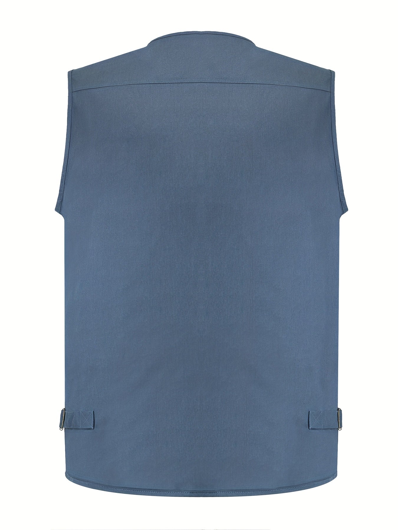 Men's Cotton Polyester Cargo Vest with Multiple Pockets for Outdoor Activities