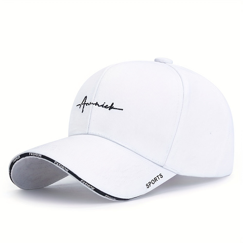 Unisex Cotton Embroidered Baseball Cap Adjustable Sun Protection Lightweight Hip-Hop Style