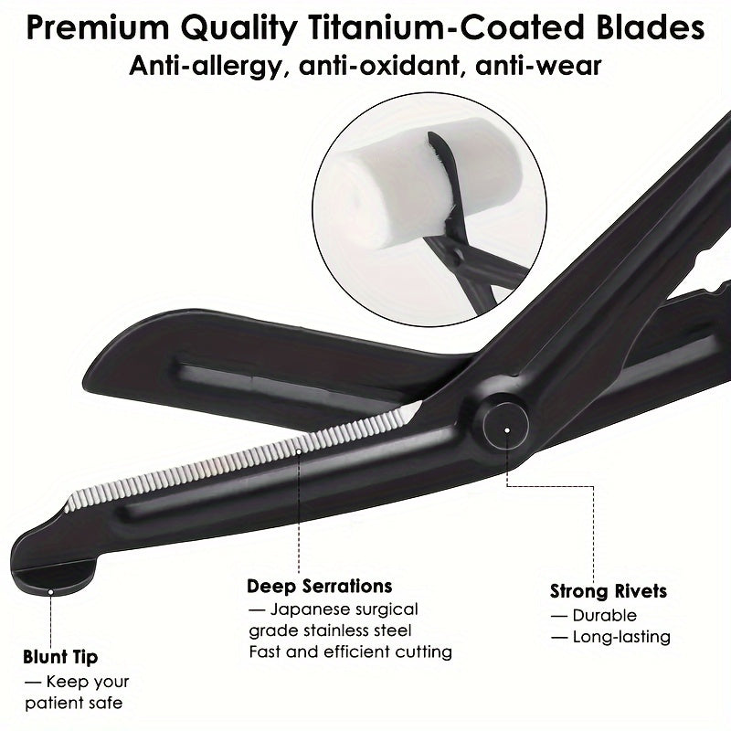 4-Piece 6-Inch Titanium Scissors Non-Stick Durable Blades for Medical Professionals