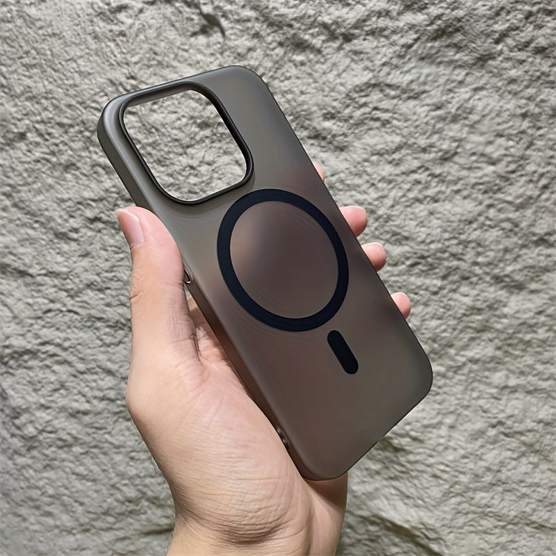 Ultra Thin Translucent Matte Magnetic Phone Case for iPhone Models Wireless Charging Compatible