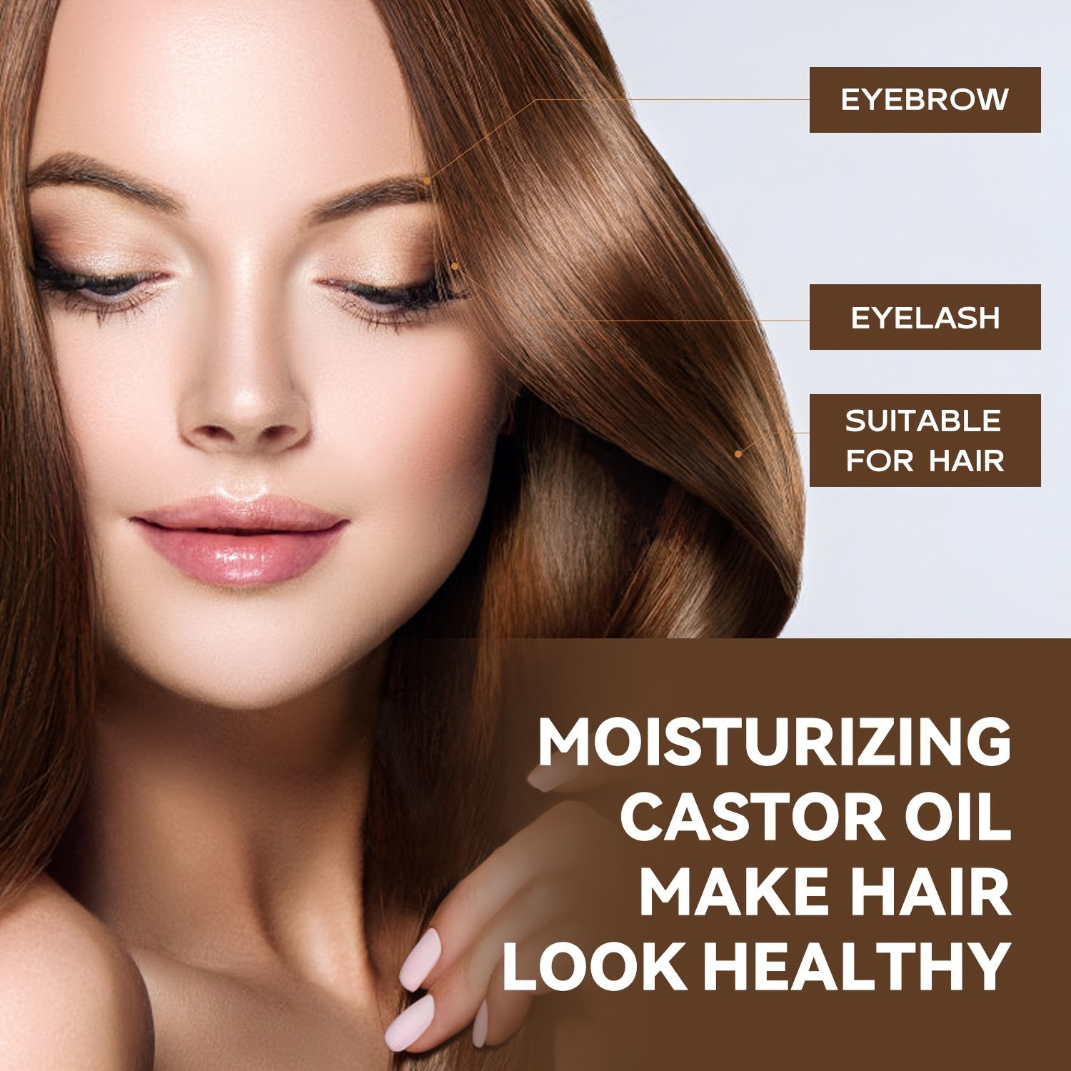 200ml Cold-Pressed Unrefined Castor Oil for Hair Eyelashes Eyebrows Skin
