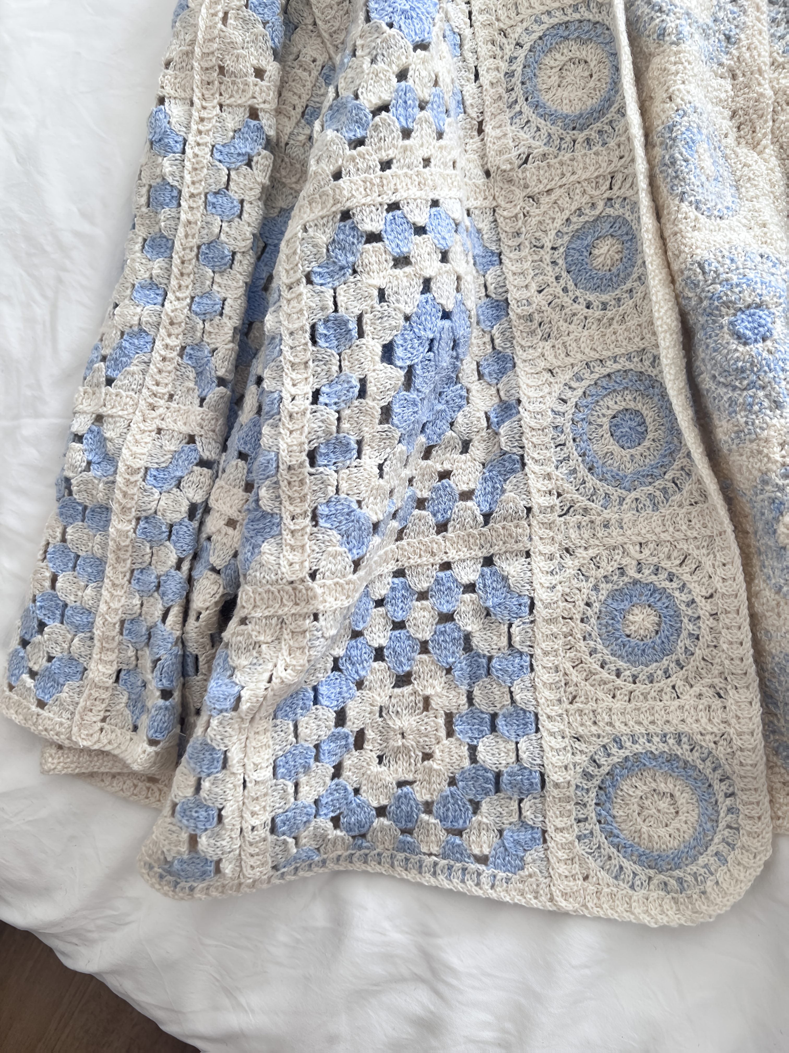 Cardigan bohemio para mujer de talla grande sin botones, suéter beige y azul, otoño e invierno, ropa casual en capas