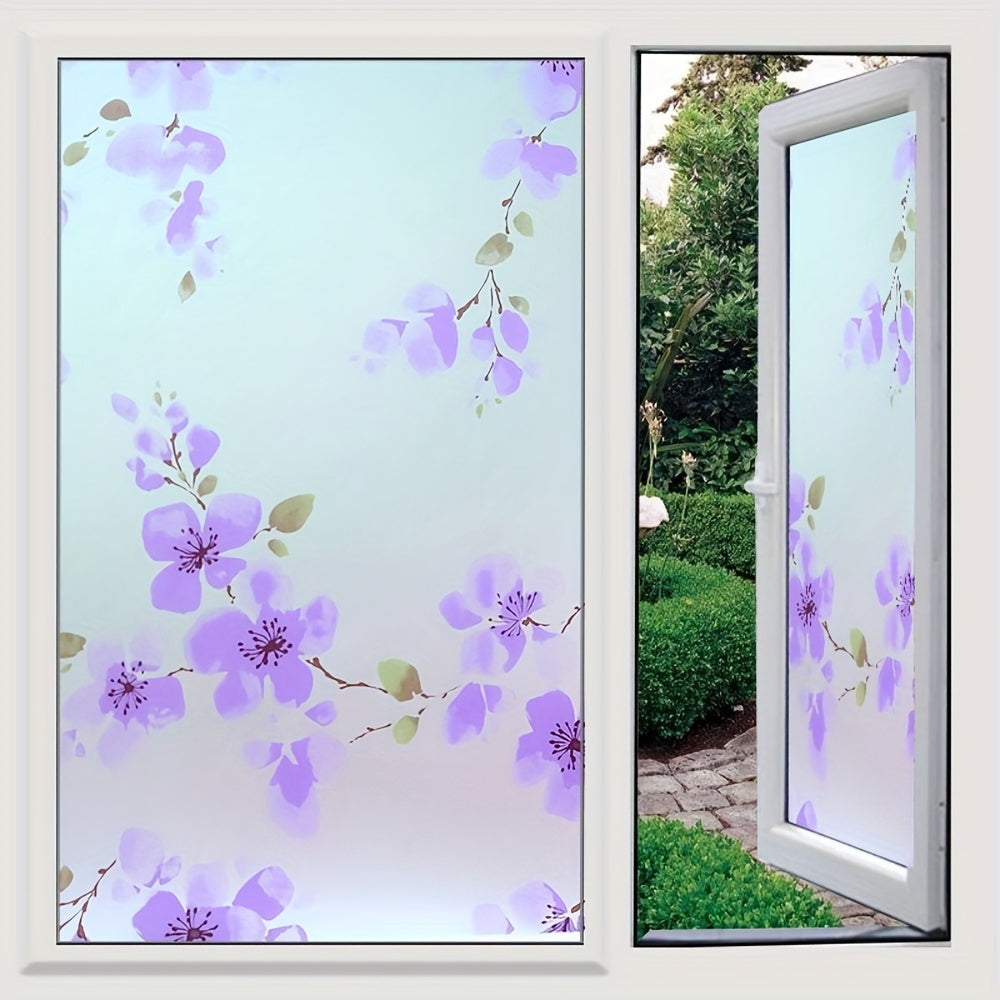PVC Window Privacy Film Frosted Glass Covering UV Block Heat Control Self-Adhesive for Doors and Windows