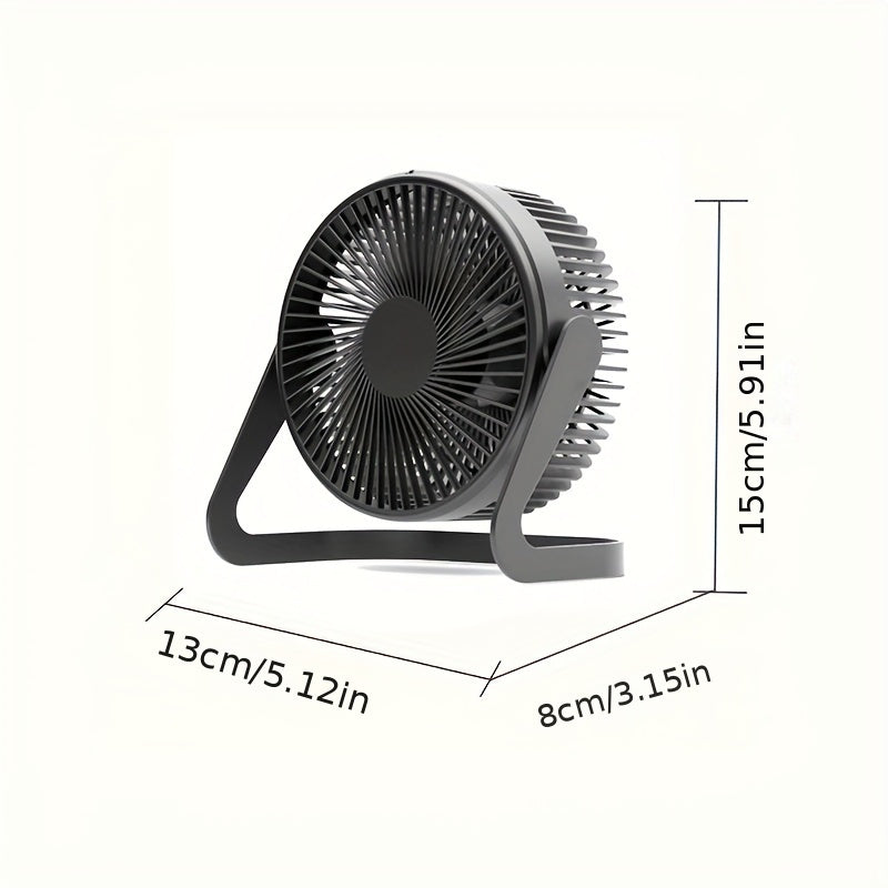 Портативный USB настольный вентилятор с регулируемой скоростью темно-синего цвета идеально подходит для использования в офисе, общежитии или дома. Предлагает несколько вариантов питания и может быть размещен гибко.