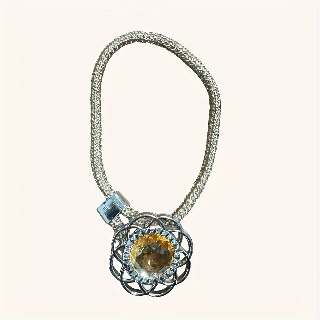 2 ta Rangli Qimmatbaho Toshli Pardalar Tashuvchilari, Moslashuvchan Kamarlar va Saqlash Sumkasi bilan Nafis Shaffof Pardalar Tashuvchilari, Hashamat Qo'shish uchun Zamonaviy Deraza Pardalari Aksessuarlar