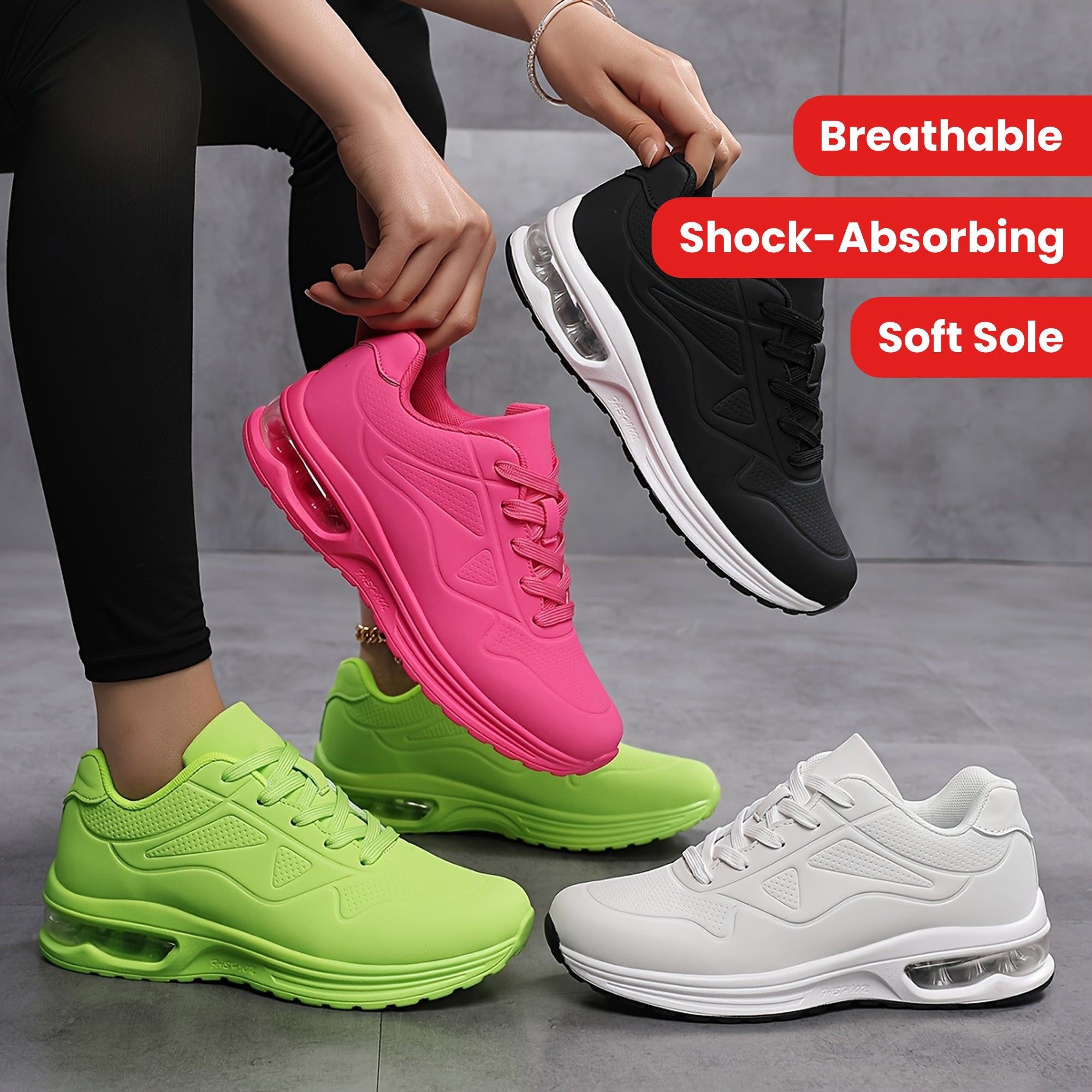 Women's Lightweight Breathable Running Shoes for All Seasons