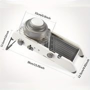 Premium Stainless Steel Vegetable Chopper 1pc Manual Food Processor with Curved Blades