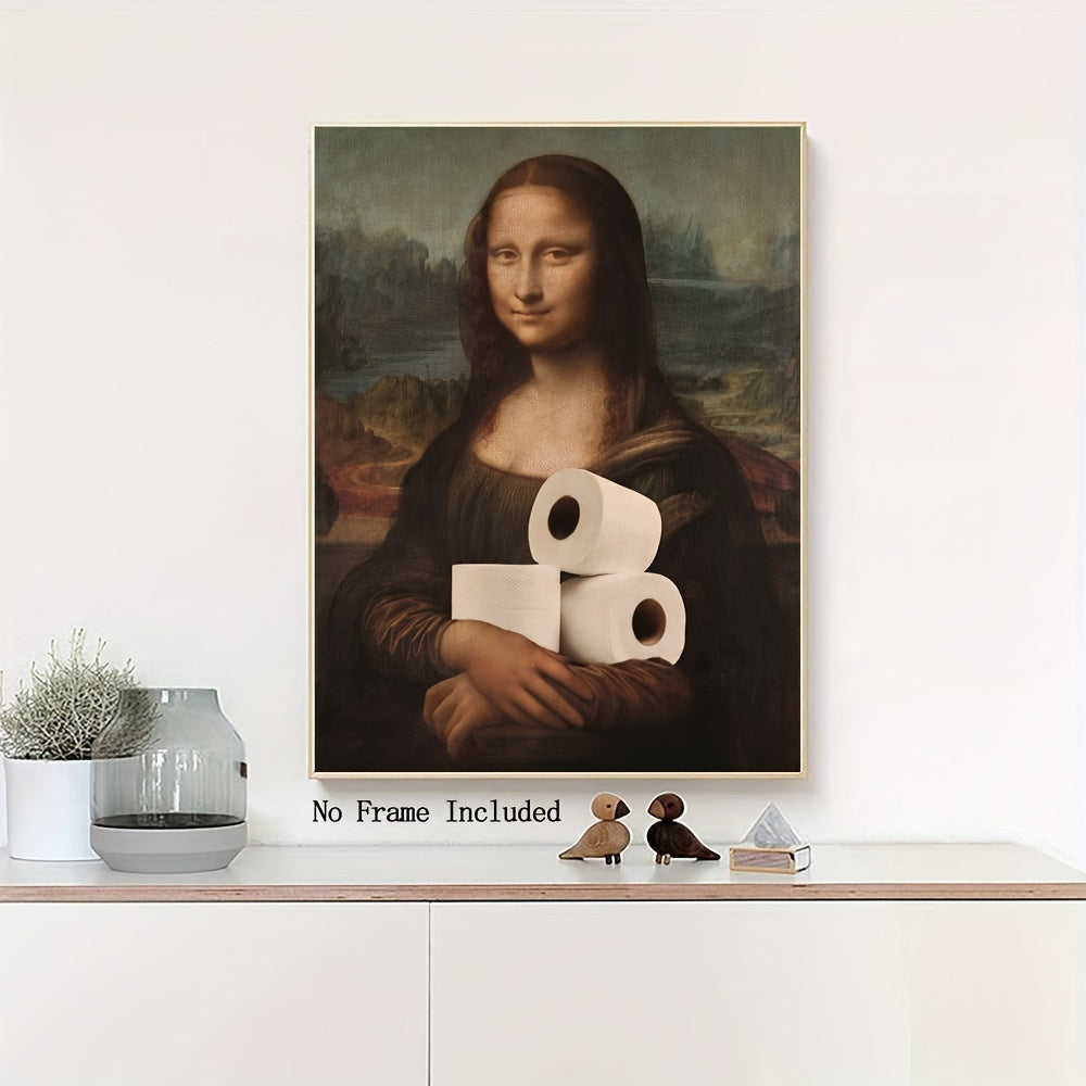 Humorous Bathroom Canvas Wall Art Retro Design 30.48x40.64cm Home Decor