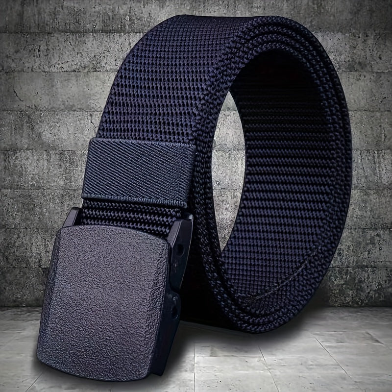 Hypoallergenic Nylon Belt for Men and Women Casual Jeans Outdoor Black