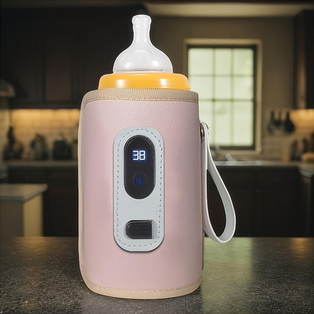 Portable USB Bottle Warmer and Sterilizer with Digital Display and Insulation Cover