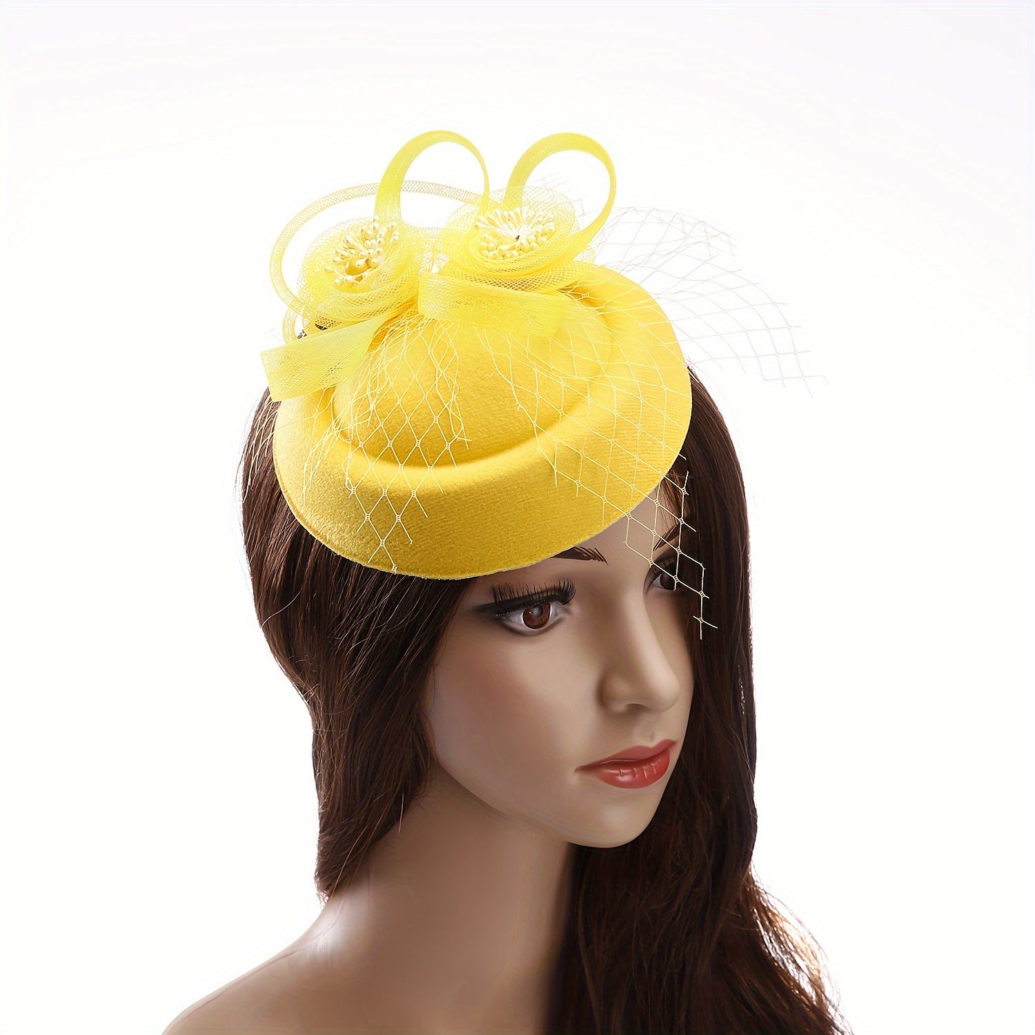 One piece Women's Flower Veil Mesh Balletcore Bow Fascinator, Choyxonalar, Tug'ilgan kunlar, Ot sporti tadbirlari, to'ylar, cherkov xizmatlari yoki boshqa har qanday maxsus tadbirlar uchun mukammal. Oson attachment uchun qulay klip bilan ta'minlangan.