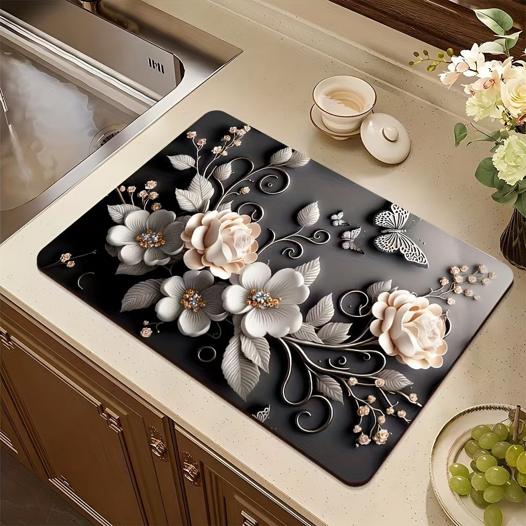 - Tez quritish maqsadlari uchun ushbu zamonaviy 1-qismli atirgul naqshidagi qahva matini oling 
- Suyuqlikni o'zlashtiruvchi va sirpanmaydigan diatomit yer materialidan tayyorlangan 
- Oshxona yoki hammomda amaliy va dekor uchun mukammal