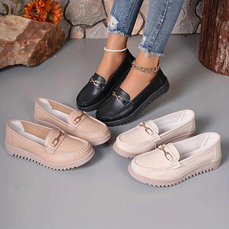 Women's Slip-On Loafers Synthetic Flat Shoes Non-Slip All-Season