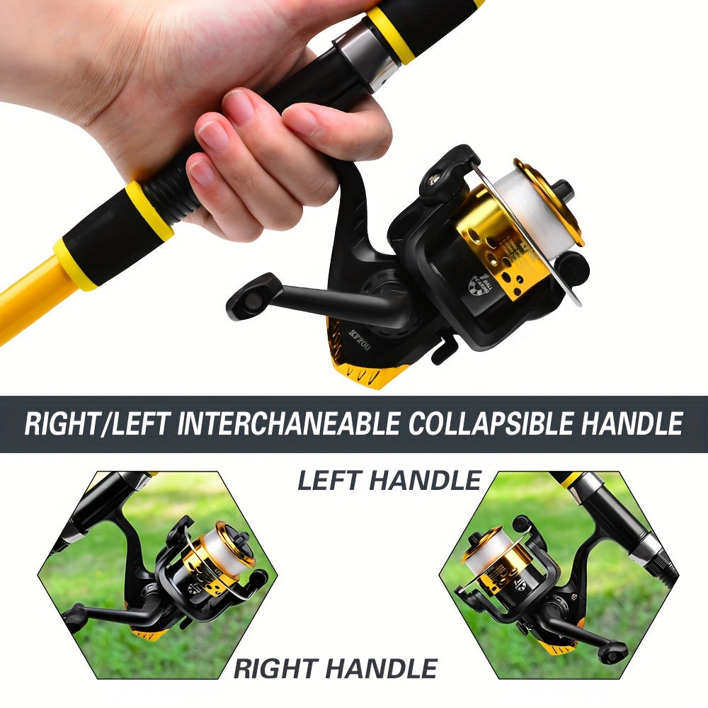 Ultra-Light Telescopic Fishing Rod 149cm 179cm Glass Fiber Portable Versatile Blue