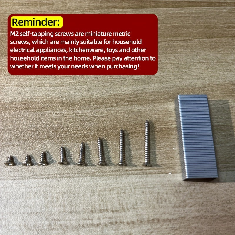 800pcs Self-Tapping Wood Screws Set, Nickel-Plated Carbon Steel, Assortment Kit