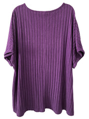 Women’s Plus Size Crew Neck T-Shirt Short Sleeve Zipper Faux Pockets