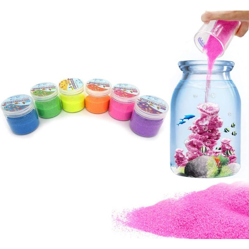 Hydrophobic Colored Sand Play Toys for Ages 14 Plus in 6 Mixed Colors