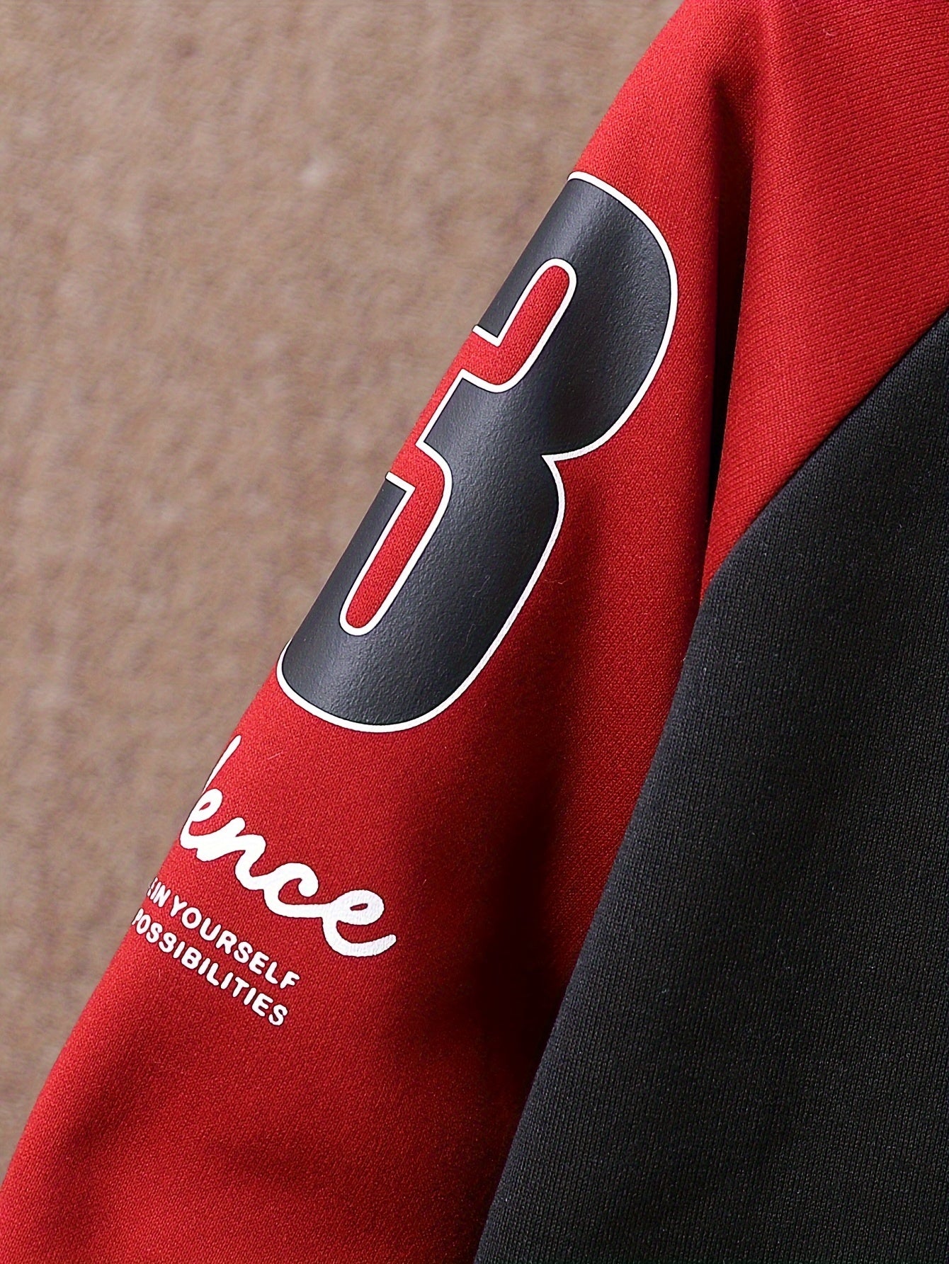 Boys Hoodie Color Block Long Sleeve Fall Winter Casual Polyester with "A" Print