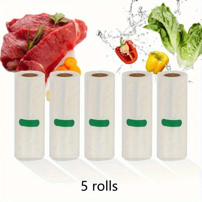 5pcs Food Vacuum Sealer Bags for Meat Seafood Fruit Dry Goods Storage