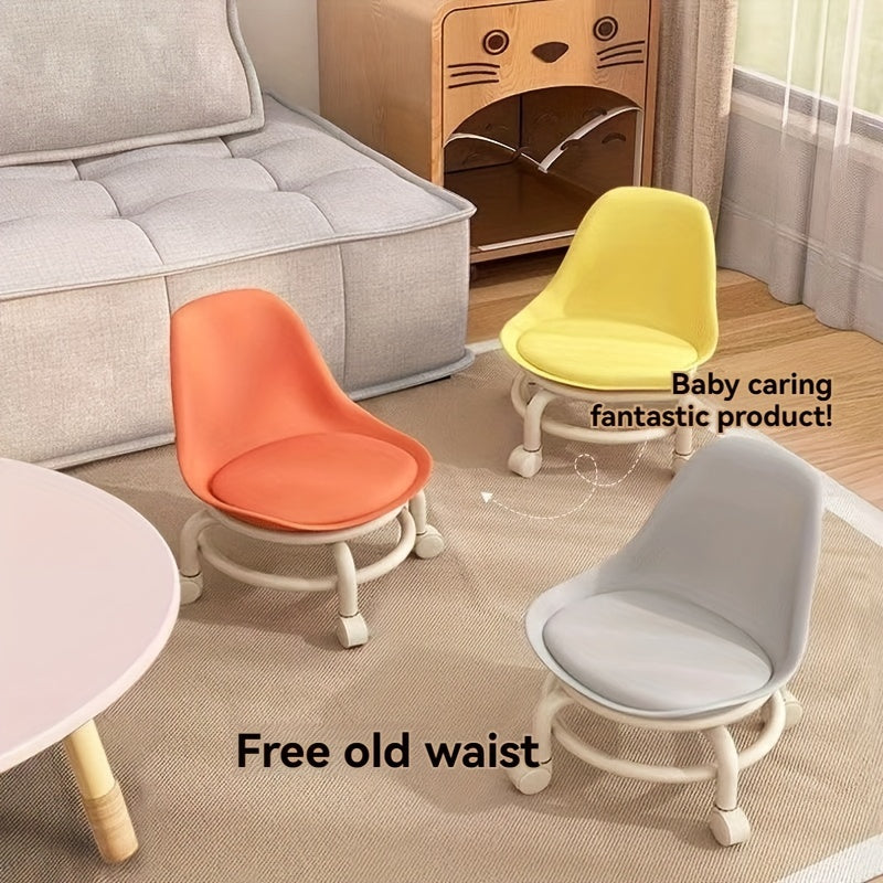 Taburete giratorio contemporáneo de cuero sintético en varios colores para sala de estar y entrada