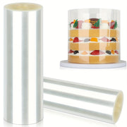 Transparent Cake Collar Film Roll for Mousse and Pastries, 10 Meters
