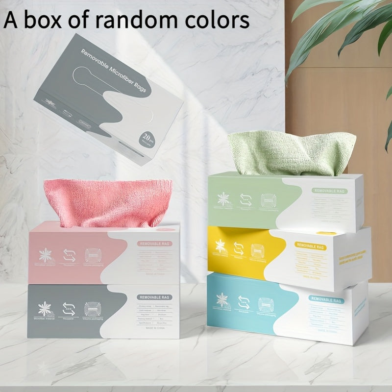 Juego de 20 paños de limpieza de microfibra, ultra-suaves, absorbentes, toallas de cocina reutilizables