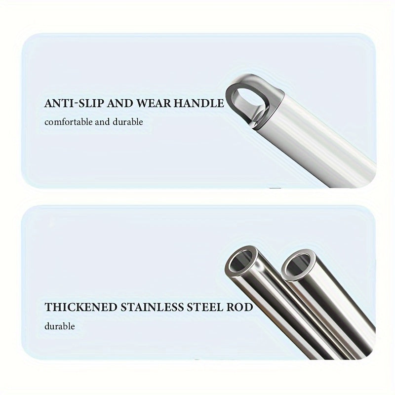 Mustahkam uy jihozi: Silikon, Metall va Plastikdan yasalgan Ko'p Qavatli Tozalash Qaychi Cho'tkasi - Shisha, Devorlar, Pol, Gilamlar, Mebel uchun ko'p funksiyali - 1 dona