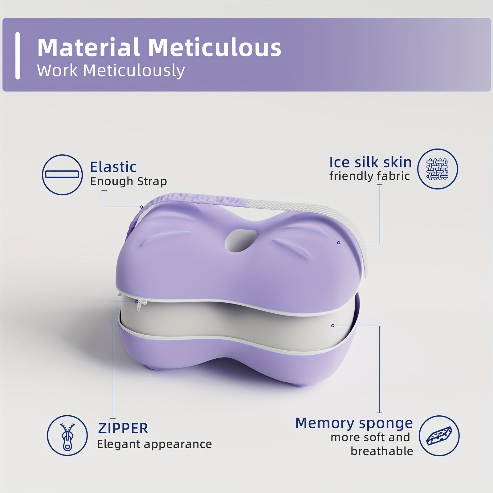 Memory Foam Leg Pillow for Side Sleepers Sciatica Hip Knee Back Pain Removable Cover