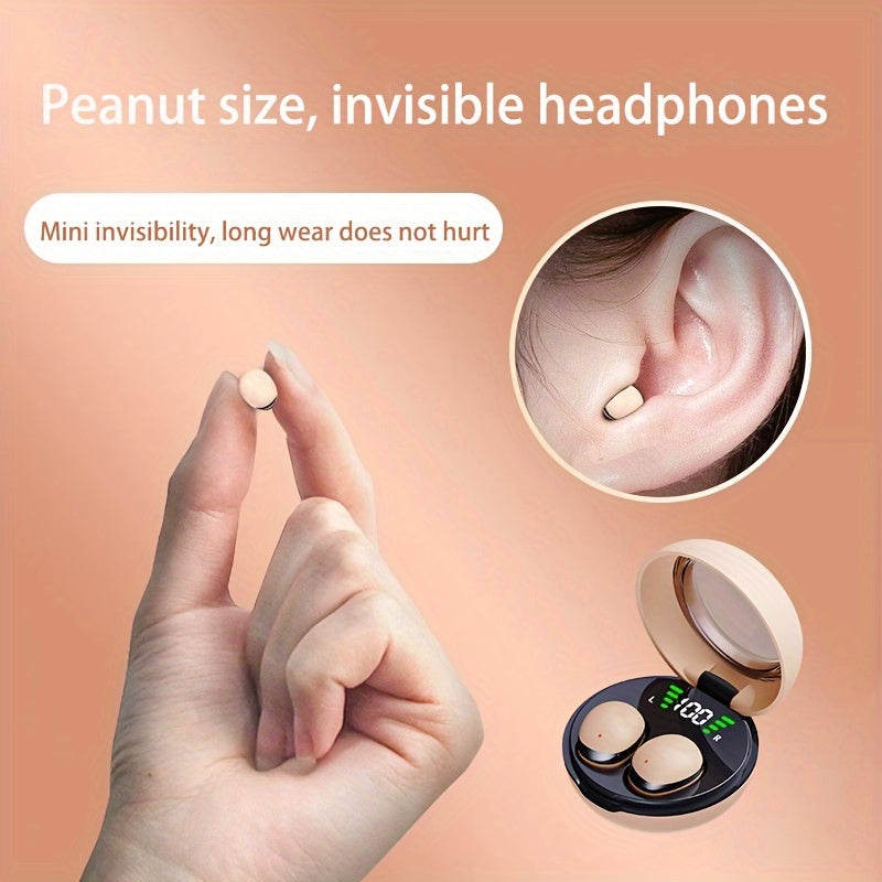 Mini Wireless Earbuds Invisible Bluetooth Headphones with Microphone for Men and Women