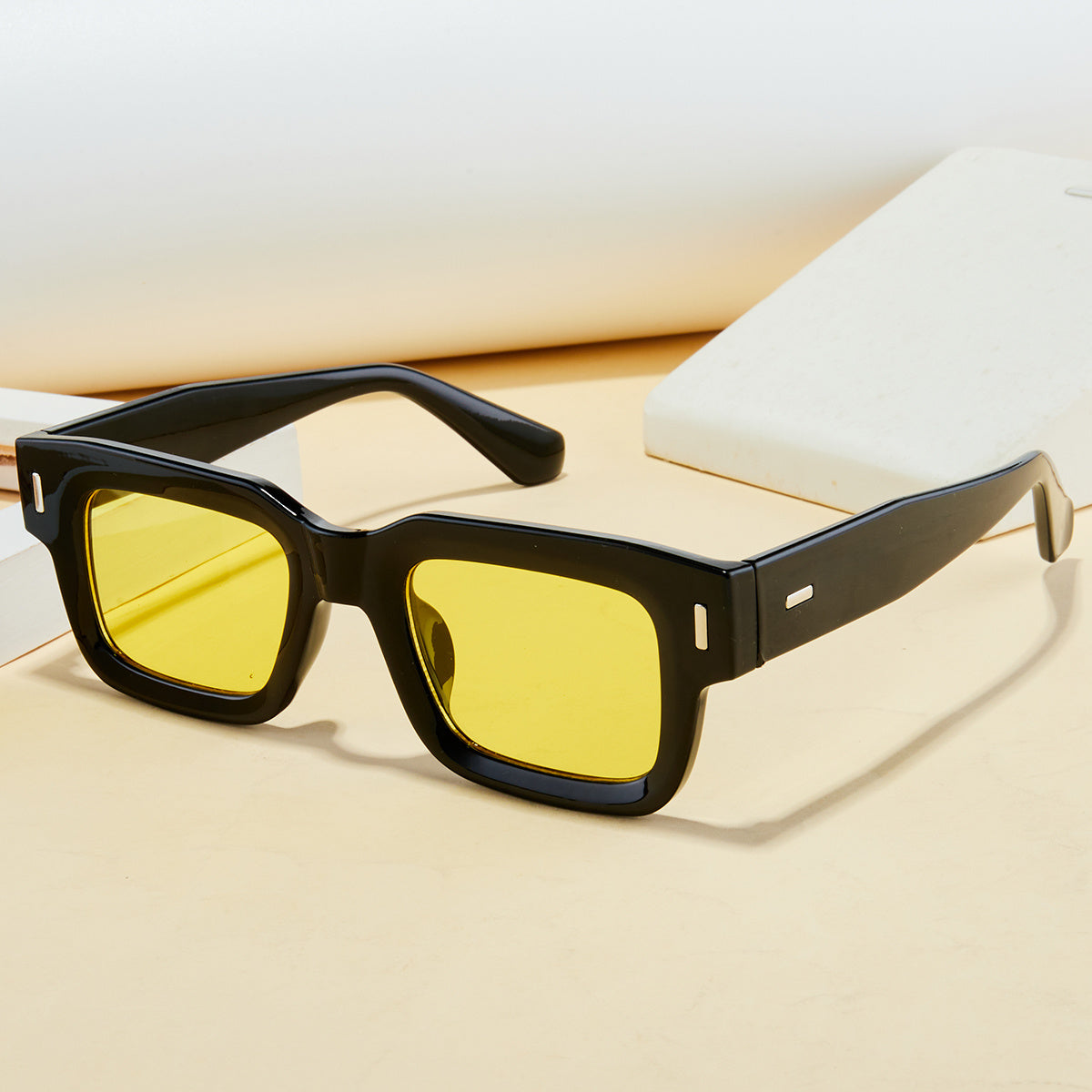 Square Frame Sunglasses for Men UV Protection Travel Hiking Photography