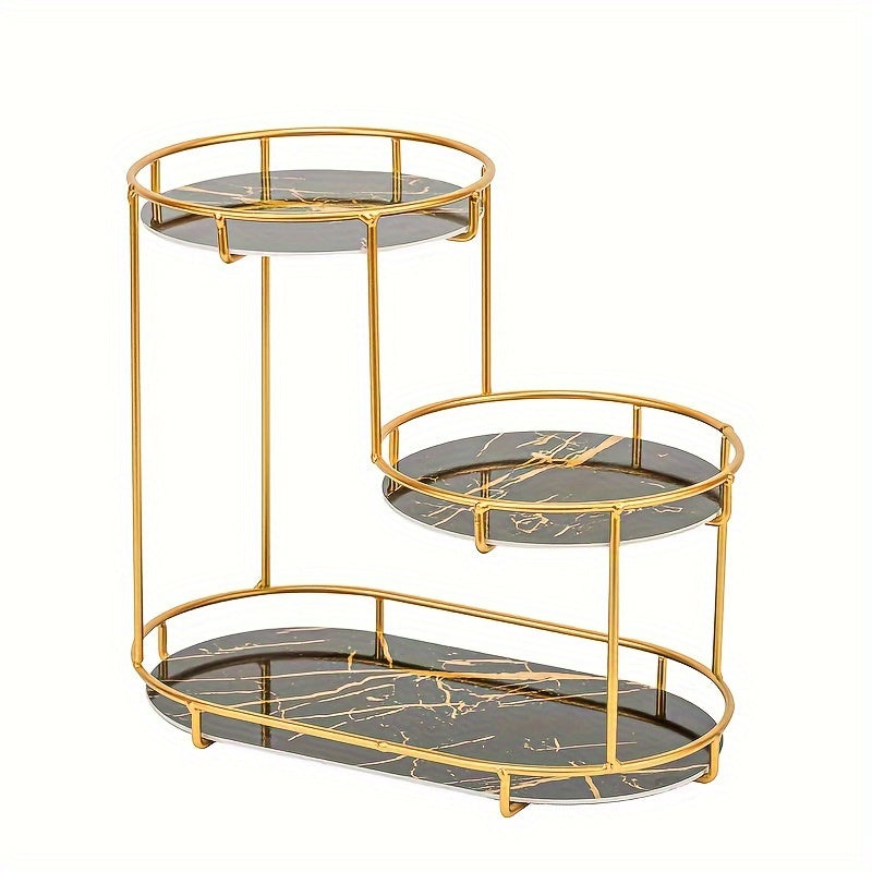 Organizador de baño de metal sin instalación, pulido, ligero, sin fragancia