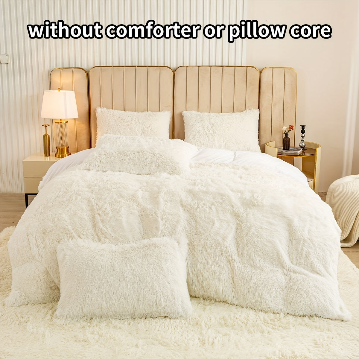 Set of 3 Pink Polyester Bedding Pieces for All Seasons Bedroom Decor