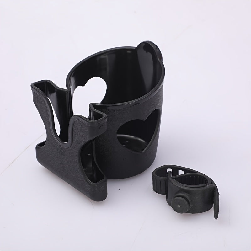 Stroller Cup Holder with Phone Clamp Durable PC Universal Fit for Bicycles and Strollers