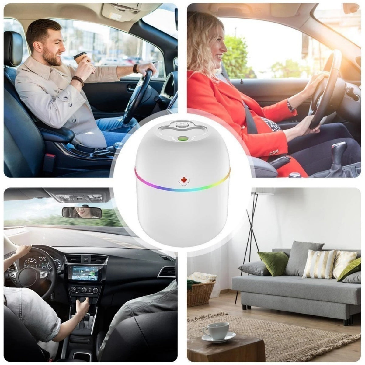 Kichik namlantiruvchi va aromaterapiya diffuzori, USB quvvatida ishlaydi, muhit yoritilishi bilan - Uyda, ofisda yoki mashinada foydalanish uchun ajoyib. Rojdestvo, Yangi yil, Sevgi kuni va to'ylar uchun mukammal sovg'a.