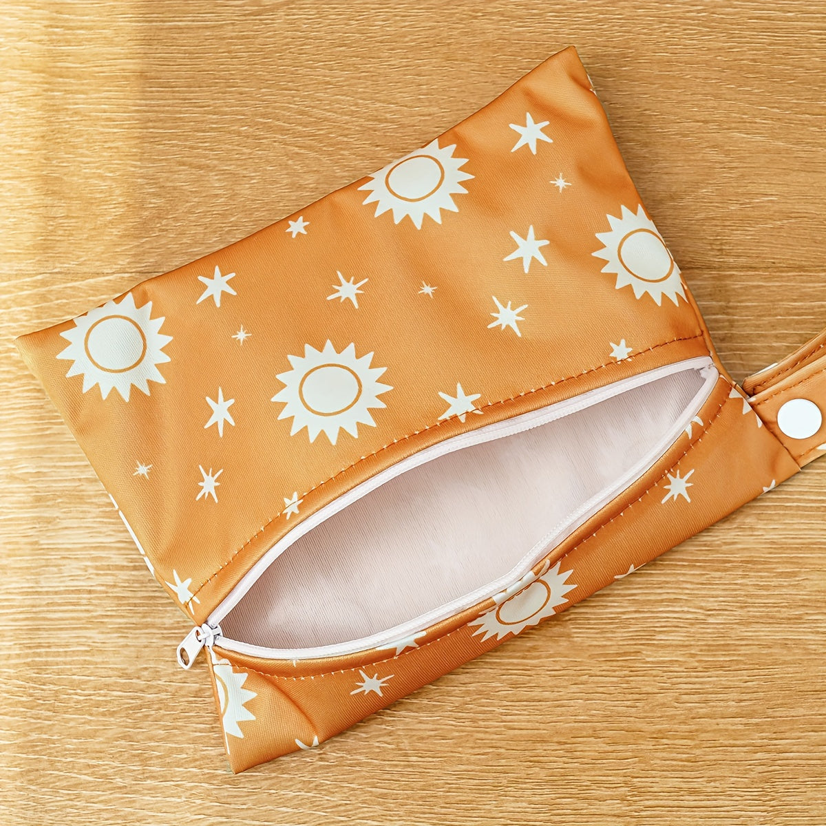 Set of Recycled Cloth Waterproof Wet Dry Diaper Bags with Zipper and Handle