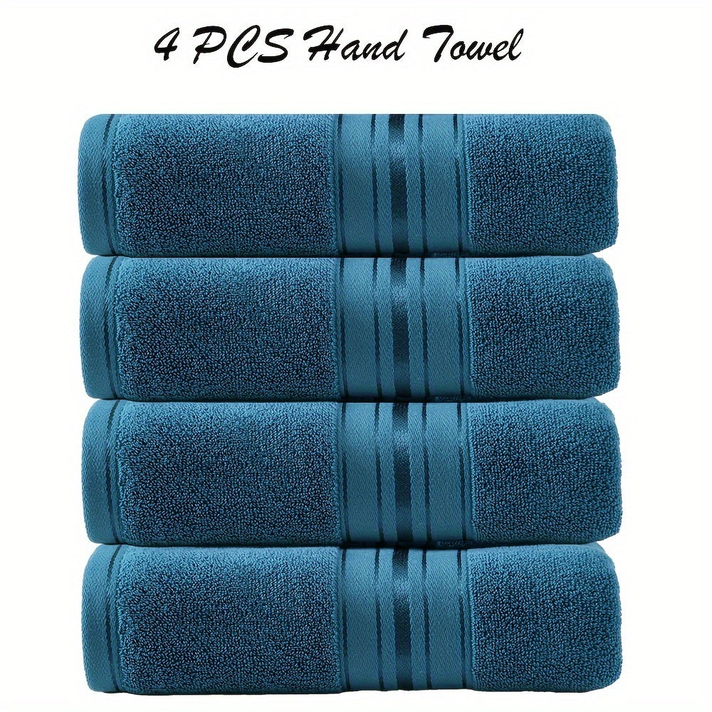 Cotton Towel Set 3 Pieces Includes Washcloth Hand Towel Bath Towel Absorbent Quick-Drying Soft