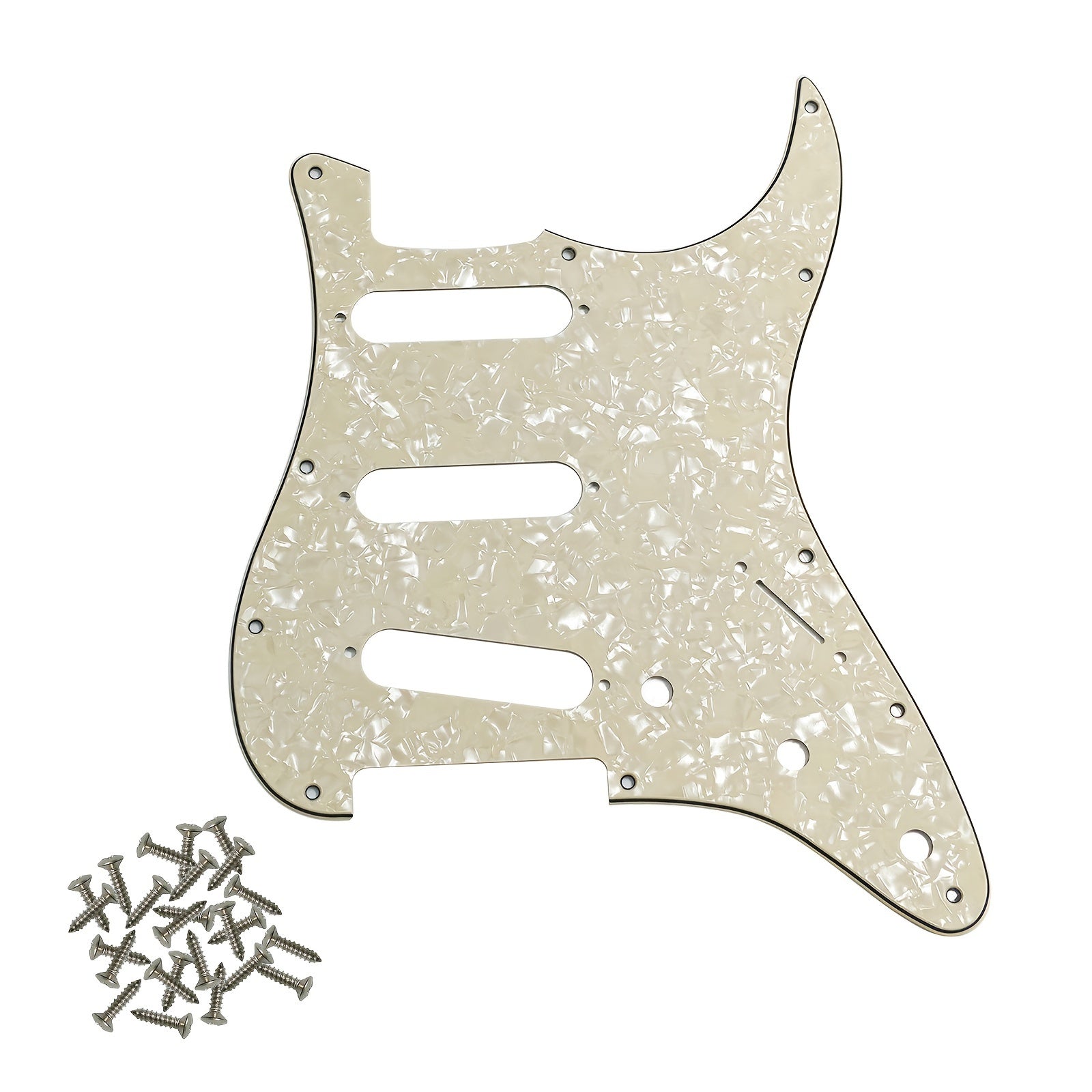 Electric Guitar Single Pickup Guard with Aluminum Shield and Screws for Standard ST Style SSS Guitars in Multiple Colors
