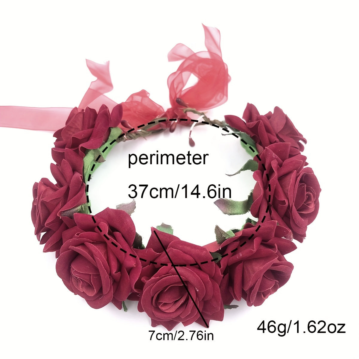 Adorno para el cabello con flor de novia, enredadera de rosas falsas, accesorio para peinado de boda en la playa