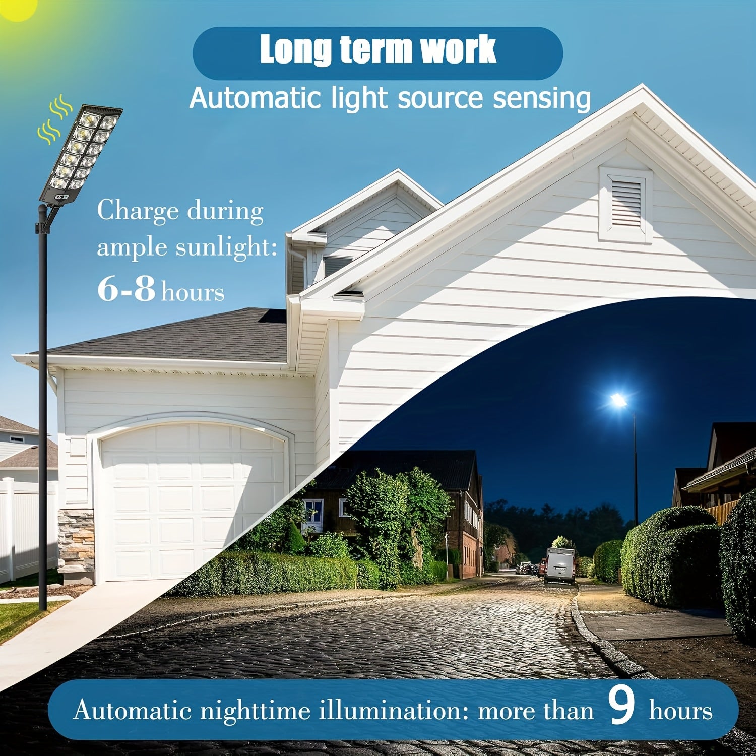 Наружный солнечный светодиодный светильник 720 LED, 3 режима, пульт дистанционного управления, сад, задний двор