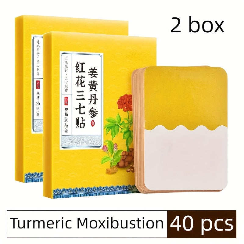 Turmeric Mugwort Moxibustion Patches for Shoulder Neck Knee Lumbar 6-8 Hours
