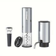 Electric Wine Opener Set with Foil Slicer and Dispenser USB Rechargeable for Kitchen and Restaurant
