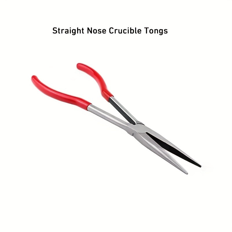 Turli burun uslublari bilan aniq nazorat va oson boshqarish uchun uzun tutqichli eritish idishi plitalari to'plami. Eritish idishi kvarts idishlari bilan ishlash uchun ideal. Turli vazifalar uchun ko'p qirrali asbob.