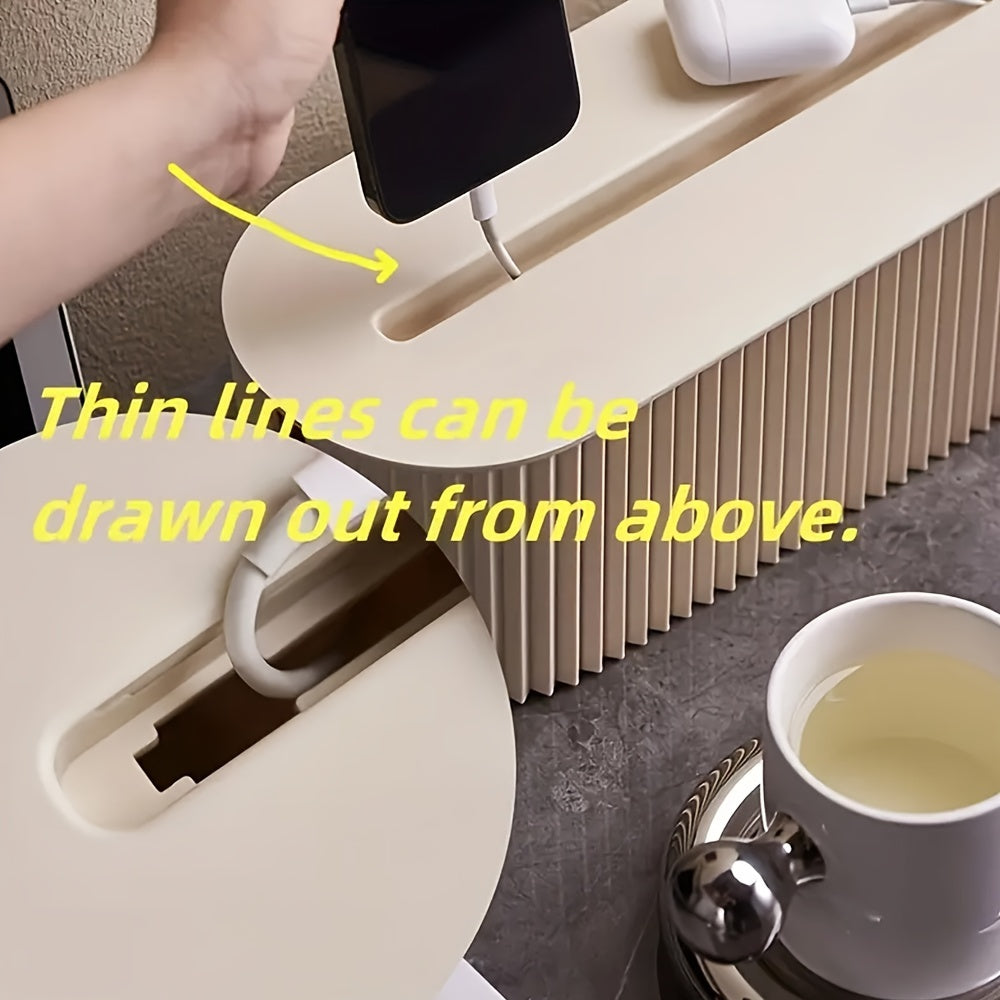 Uy ofisi va yashash xonasi uchun qopqoq bilan mustahkam plastik kabel tashkilotchisi qutisi, simlarni boshqarish va saqlashni tartibga solish uchun ajoyib.