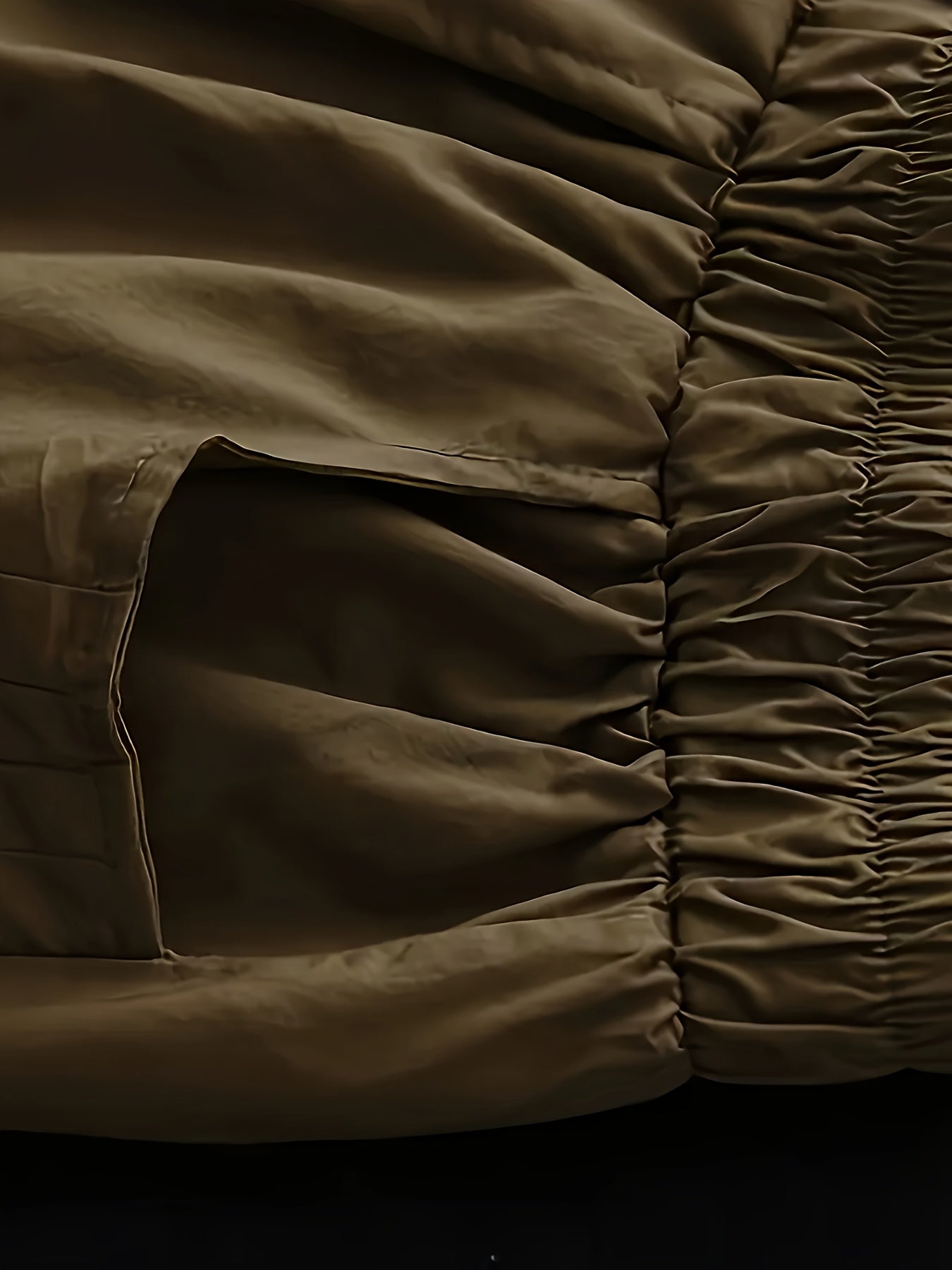 Women's Wide Leg Pants Brown High-Waist Casual Trousers with Pockets