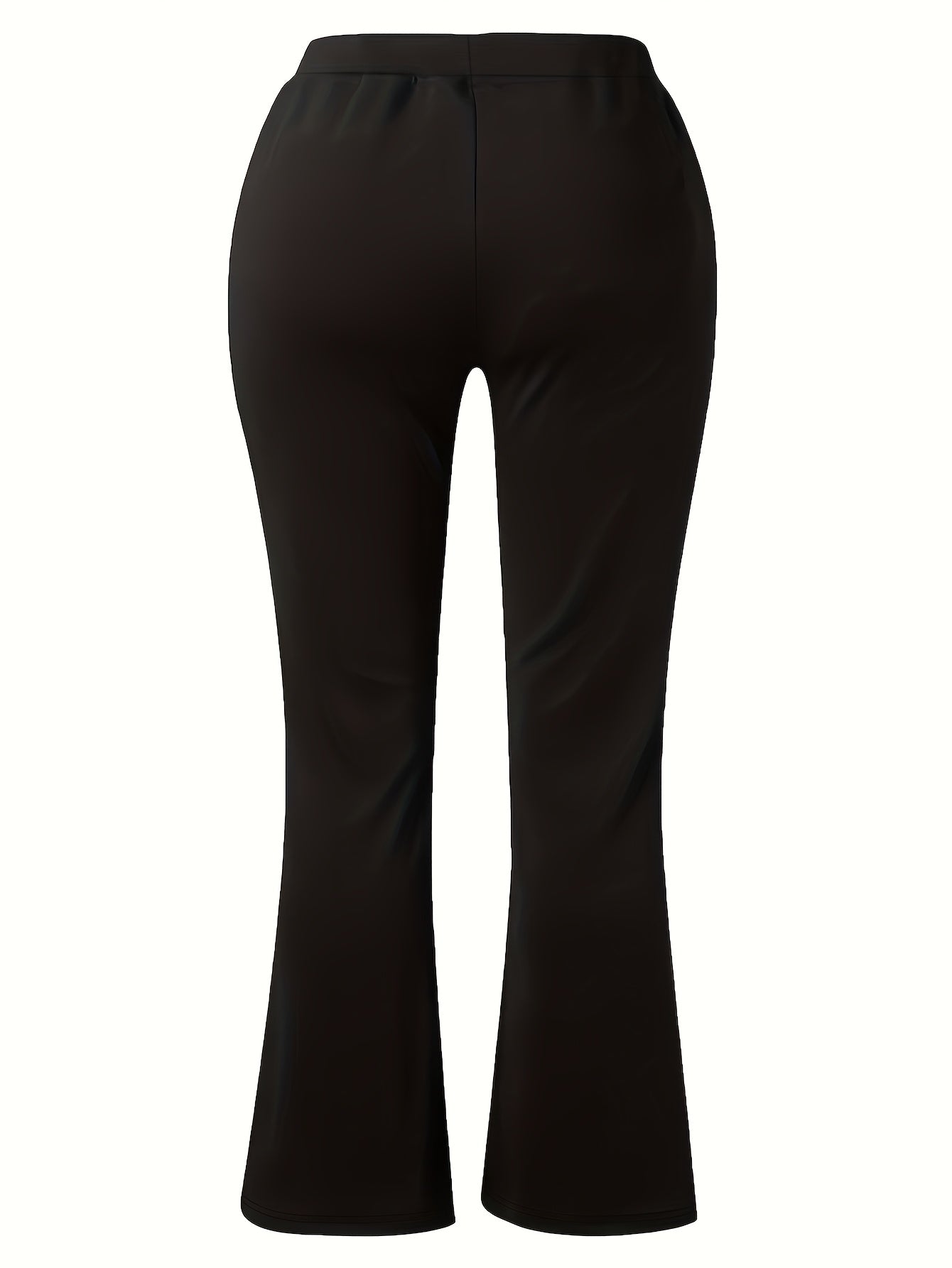 Women’s Plus Size High-Waisted Stretch Straight Leg Trousers | Non-Transparent, Office & Formal Wear