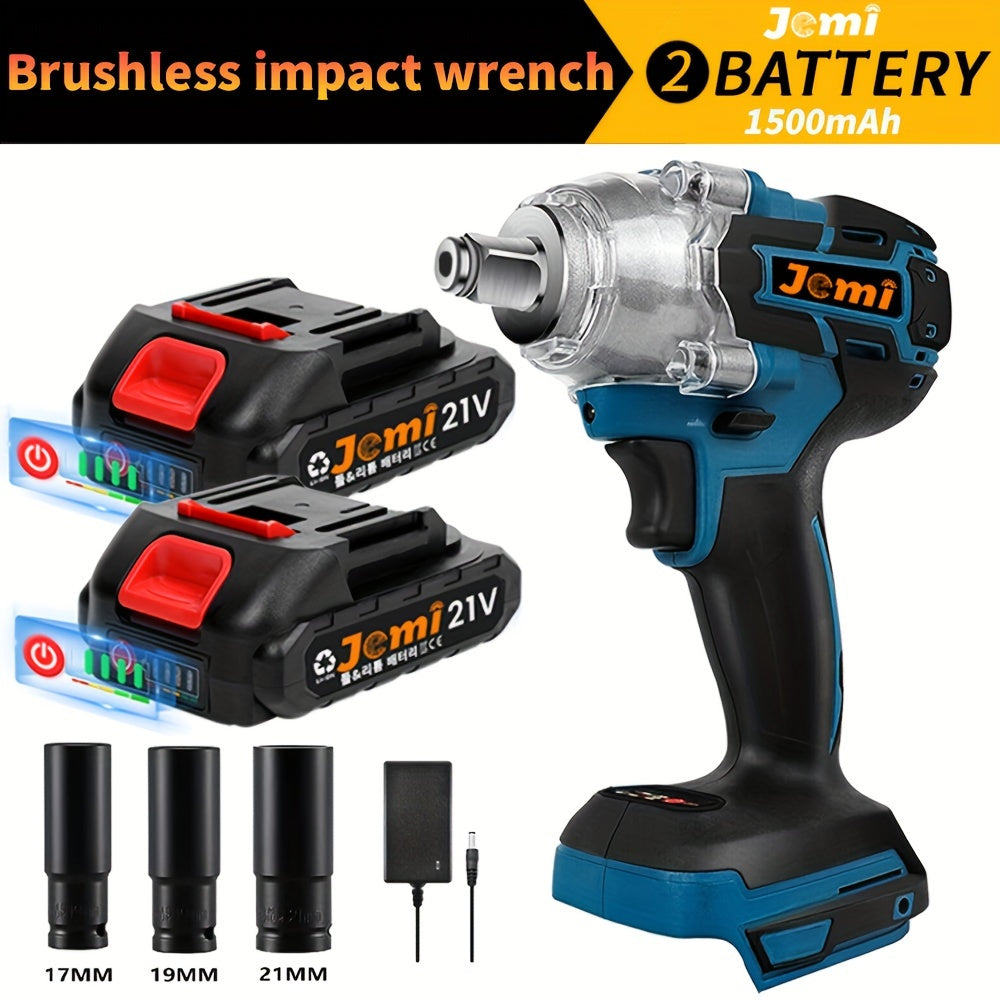 21V Brushless Cordless Impact Wrench with Variable Speed and High Torque