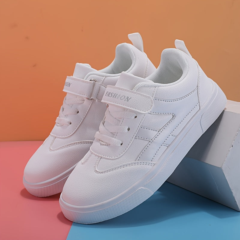 Kids Spring Autumn Sports Sneakers for Boys and Girls Non-Slip Sole Microfiber Leather Casual Running Shoes