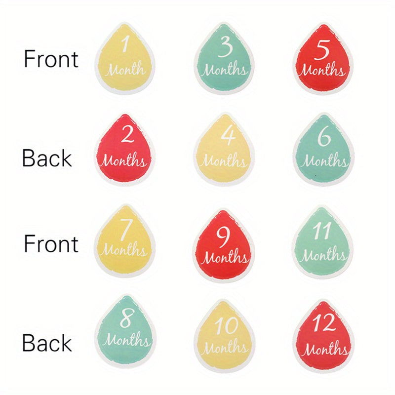 Milestone Cards for Kids, Double-Sided Holiday Designs, Monthly Growth Tracker