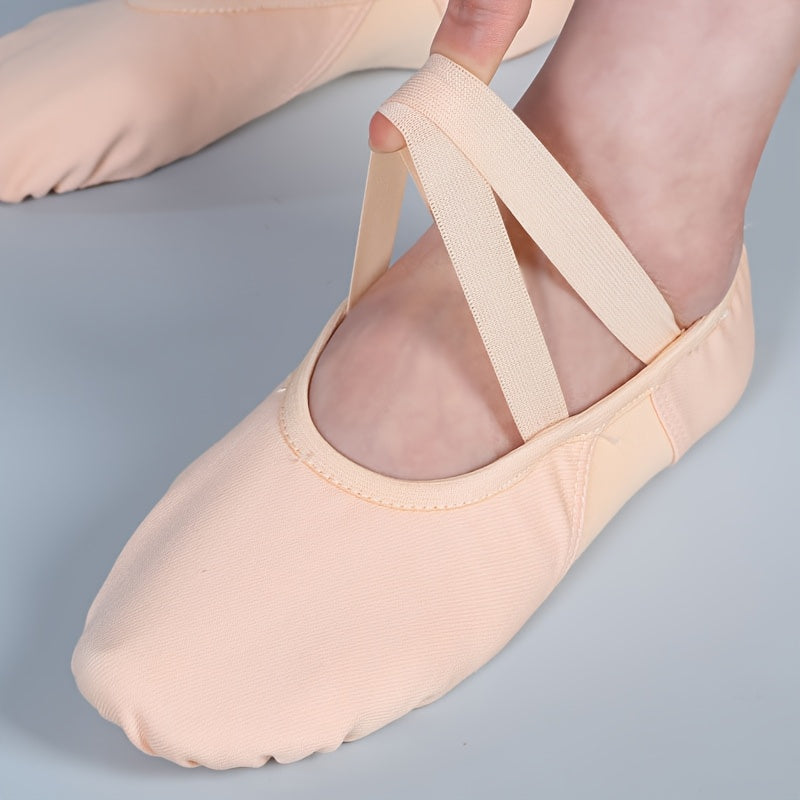 Women's Stretchy Fabric Ballet Pointe Shoes Soft Sole for Dance and Yoga