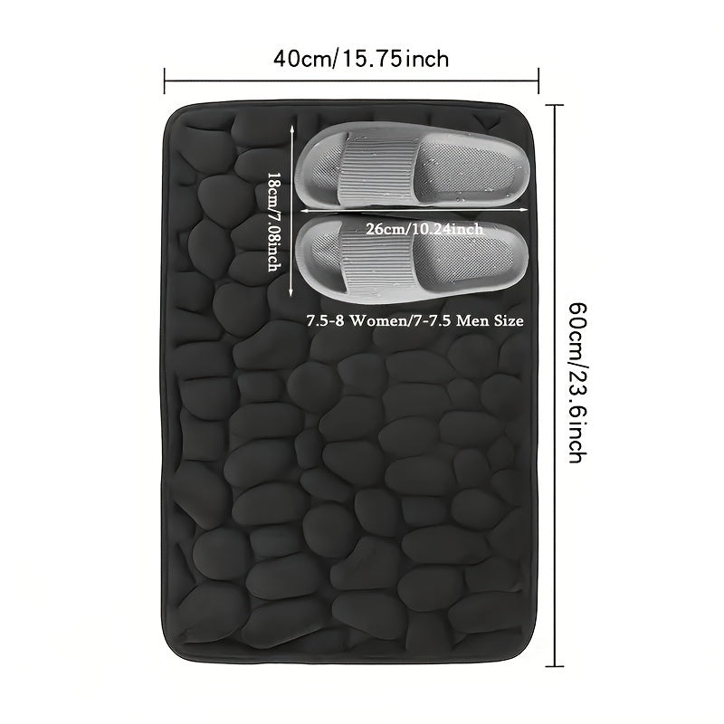 Alfombra de baño de terciopelo coral antideslizante, absorbente y lavable a máquina para baño y dormitorio